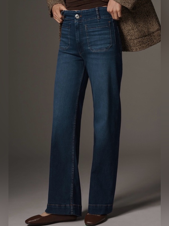 Anthropologie Denim - Maeve Colette Full Length Wide Leg Jeans Size 27